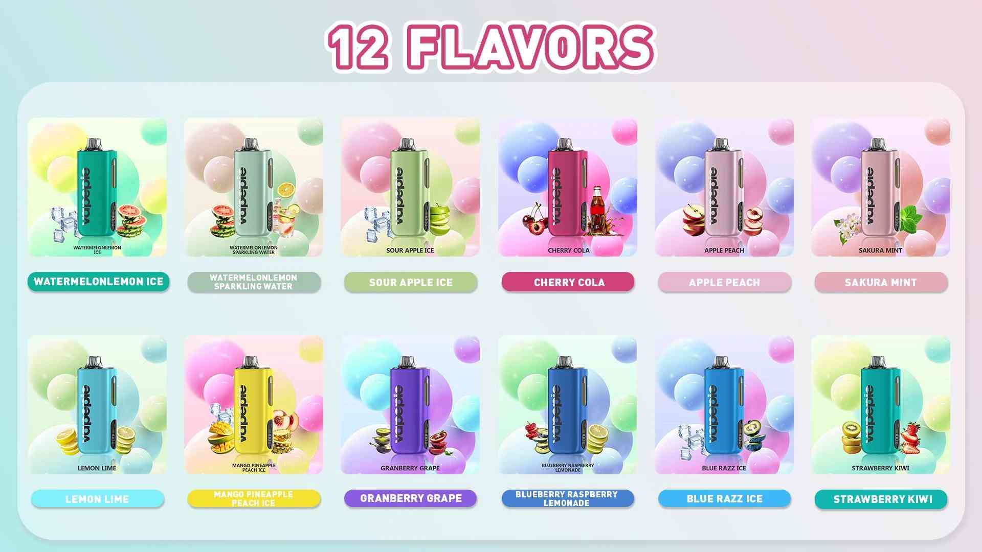 VAPEPIE Max 40000 PUFFS - A világ első ultravékony, nagy kapacitású vapeja